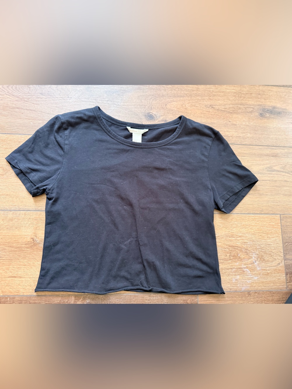 H&M Black Women's Crop Tee - Classic Short Sleeve